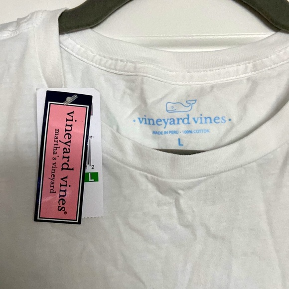 NTW White Vineyard Vine T-Shirt. Whale Logo Navy Blue. - Picture 4 of 4